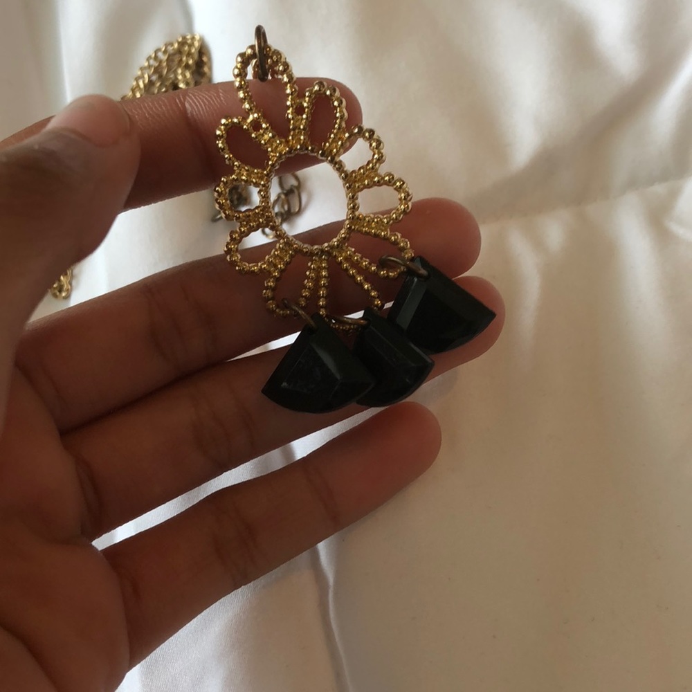 Gold and Black Necklace